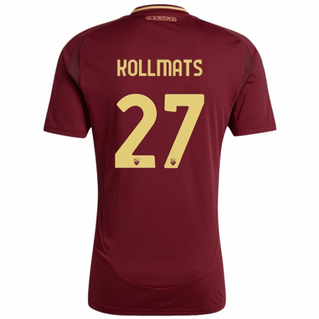 Kandiny Herren Beata Kollmats #27 Rot Braun Gold Heimtrikot Trikot 2024/25 T-Shirt