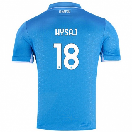 Kandiny Herren Daniel Hysaj #18 Himmelblau Heimtrikot Trikot 2024/25 T-Shirt