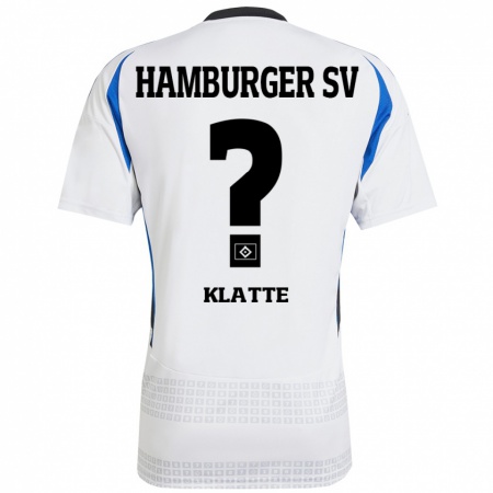 Kandiny Herren Luis Klatte #0 Weiß Blau Heimtrikot Trikot 2024/25 T-Shirt