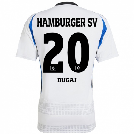 Kandiny Herren Jan-Luca Bugaj #20 Weiß Blau Heimtrikot Trikot 2024/25 T-Shirt