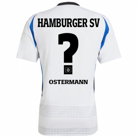 Kandiny Herren Sören Ostermann #0 Weiß Blau Heimtrikot Trikot 2024/25 T-Shirt