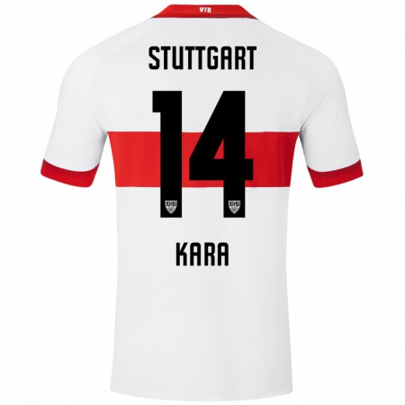 Kandiny Herren Semih Kara #14 Weiß Rot Heimtrikot Trikot 2024/25 T-Shirt