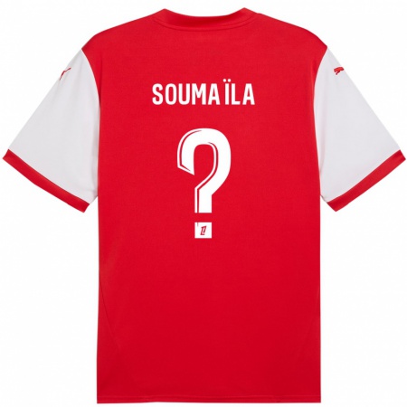 Kandiny Herren Soumaïla Sylla #0 Rot Weiß Heimtrikot Trikot 2024/25 T-Shirt