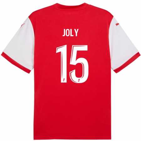 Kandiny Herren Lou-Ann Joly #15 Rot Weiß Heimtrikot Trikot 2024/25 T-Shirt