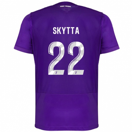 Kandiny Herren Naatan Skyttä #22 Violett Weiß Heimtrikot Trikot 2024/25 T-Shirt