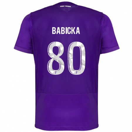 Kandiny Herren Shavy Babicka #80 Violett Weiß Heimtrikot Trikot 2024/25 T-Shirt