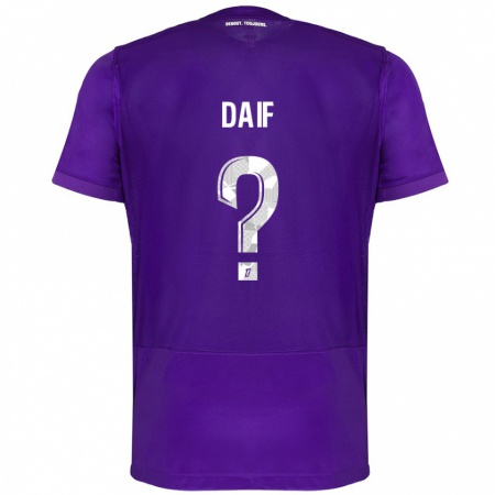 Kandiny Herren Mouhamed Daif #0 Violett Weiß Heimtrikot Trikot 2024/25 T-Shirt