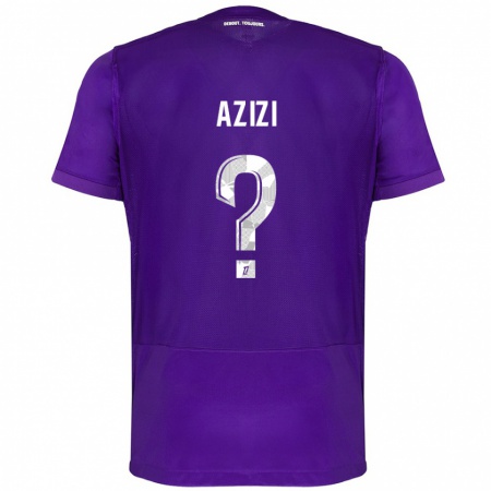 Kandiny Herren Ilyas Azizi #0 Violett Weiß Heimtrikot Trikot 2024/25 T-Shirt