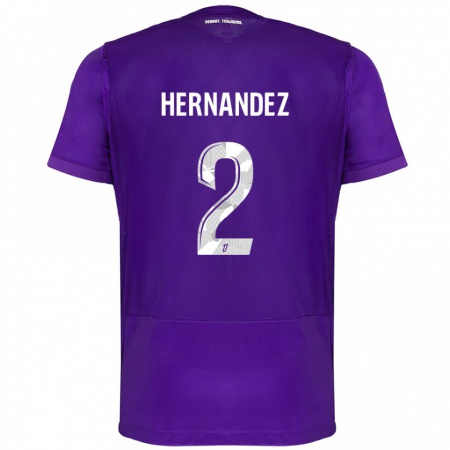 Kandiny Herren Lucie Hernandez #2 Violett Weiß Heimtrikot Trikot 2024/25 T-Shirt