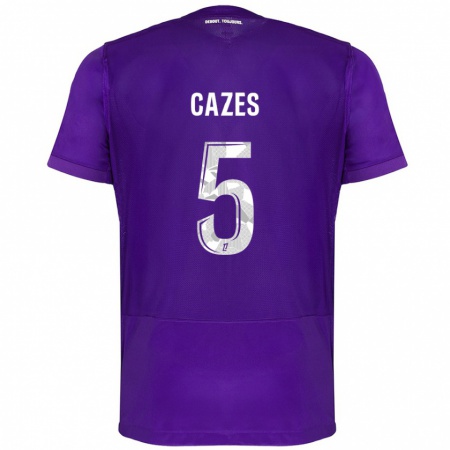 Kandiny Herren Manon Cazes #5 Violett Weiß Heimtrikot Trikot 2024/25 T-Shirt