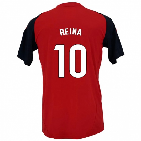 Kandiny Herren Alberto Reina #10 Rot Schwarz Heimtrikot Trikot 2024/25 T-Shirt