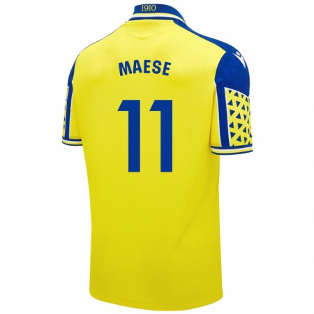 Kandiny Herren María Del Carmen Maese Gaitán #11 Gelb Blau Heimtrikot Trikot 2024/25 T-Shirt