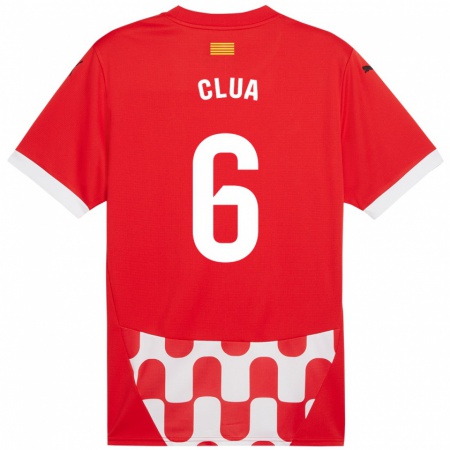 Kandiny Herren Silvi Clua #6 Rot Weiß Heimtrikot Trikot 2024/25 T-Shirt