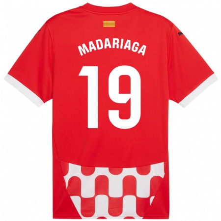 Kandiny Herren Génesis Madariaga #19 Rot Weiß Heimtrikot Trikot 2024/25 T-Shirt