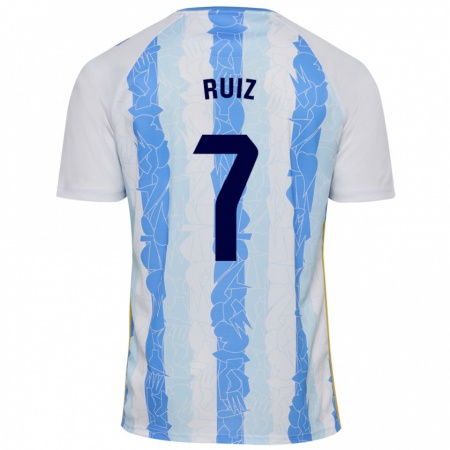 Kandiny Herren María Ruiz #7 Weiß Blau Heimtrikot Trikot 2024/25 T-Shirt