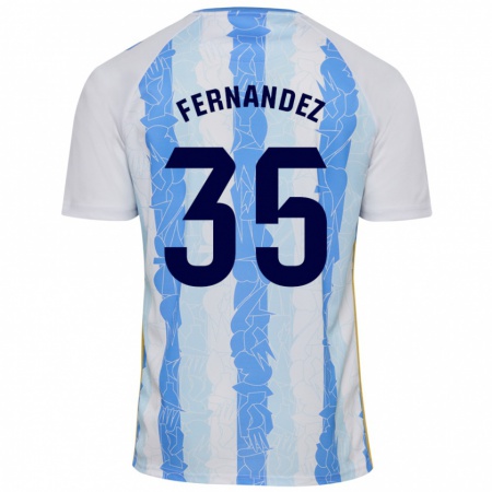 Kandiny Herren Inés Fernández #35 Weiß Blau Heimtrikot Trikot 2024/25 T-Shirt