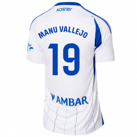 Kandiny Herren Manu Vallejo #19 Rot Weiß Heimtrikot Trikot 2024/25 T-Shirt