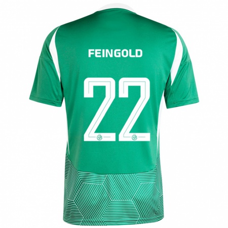 Kandiny Herren Ilay Feingold #22 Grün Weiß Heimtrikot Trikot 2024/25 T-Shirt