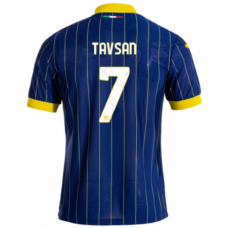 Kandiny Herren Elayis Tavsan #7 Blau Gelb Heimtrikot Trikot 2024/25 T-Shirt