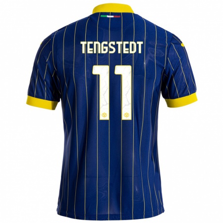 Kandiny Herren Casper Tengstedt #11 Blau Gelb Heimtrikot Trikot 2024/25 T-Shirt