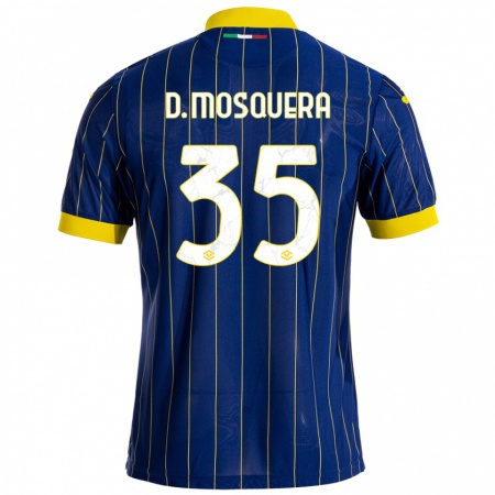 Kandiny Herren Daniel Mosquera #35 Blau Gelb Heimtrikot Trikot 2024/25 T-Shirt