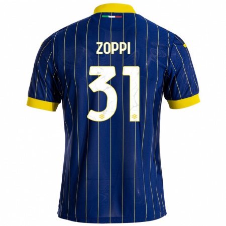 Kandiny Herren Sofia Zoppi #31 Blau Gelb Heimtrikot Trikot 2024/25 T-Shirt