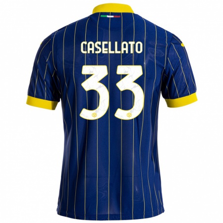 Kandiny Herren Elisa Casellato #33 Blau Gelb Heimtrikot Trikot 2024/25 T-Shirt