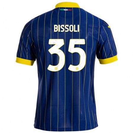 Kandiny Herren Noemí Bissoli #35 Blau Gelb Heimtrikot Trikot 2024/25 T-Shirt