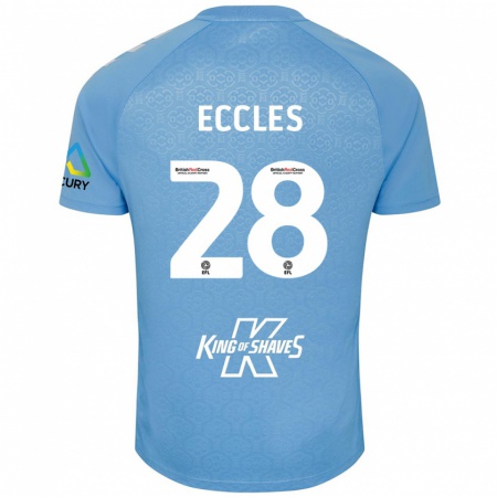 Kandiny Herren Josh Eccles #28 Blau Weiß Heimtrikot Trikot 2024/25 T-Shirt