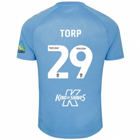 Kandiny Herren Victor Torp #29 Blau Weiß Heimtrikot Trikot 2024/25 T-Shirt