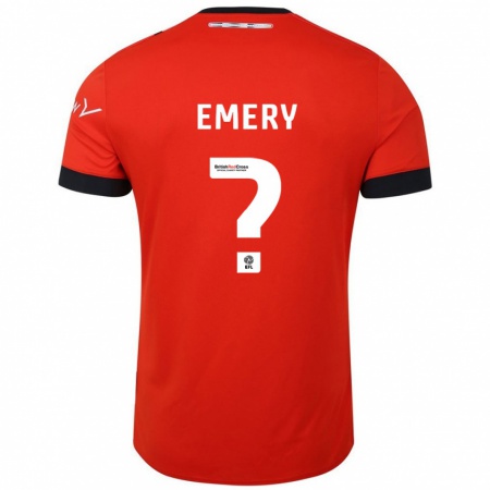 Kandiny Herren Charlie Emery #0 Orange Schwarz Heimtrikot Trikot 2024/25 T-Shirt