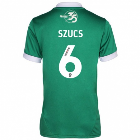 Kandiny Herren Kornél Szűcs #6 Grün Weiß Heimtrikot Trikot 2024/25 T-Shirt