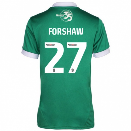 Kandiny Herren Adam Forshaw #27 Grün Weiß Heimtrikot Trikot 2024/25 T-Shirt