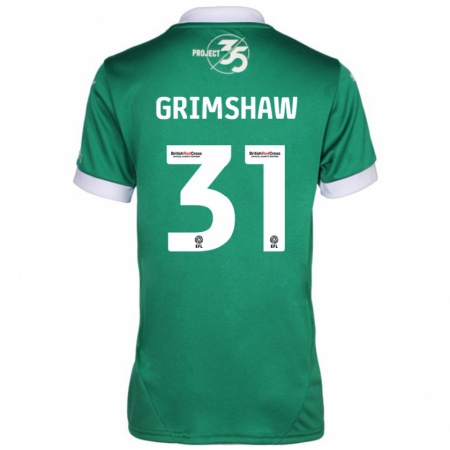 Kandiny Herren Daniel Grimshaw #31 Grün Weiß Heimtrikot Trikot 2024/25 T-Shirt