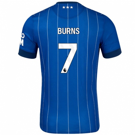 Kandiny Herren Wes Burns #7 Marineblau Heimtrikot Trikot 2024/25 T-Shirt