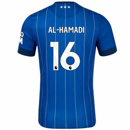 Kandiny Herren Ali Al-Hamadi #16 Marineblau Heimtrikot Trikot 2024/25 T-Shirt