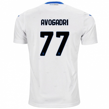 Kandiny Herren Lorenzo Avogadri #77 Weiß Auswärtstrikot Trikot 2024/25 T-Shirt