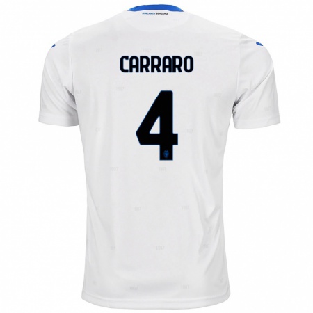 Kandiny Herren Marco Carraro #4 Weiß Auswärtstrikot Trikot 2024/25 T-Shirt