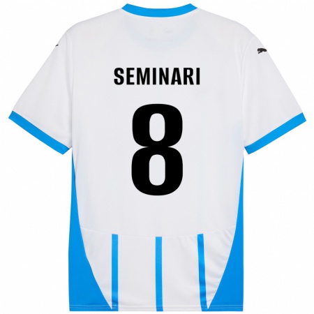 Kandiny Herren Giacomo Seminari #8 Weiß Blau Auswärtstrikot Trikot 2024/25 T-Shirt