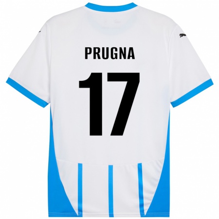 Kandiny Herren Cecilia Prugna #17 Weiß Blau Auswärtstrikot Trikot 2024/25 T-Shirt