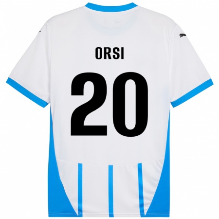 Kandiny Herren Benedetta Orsi #20 Weiß Blau Auswärtstrikot Trikot 2024/25 T-Shirt