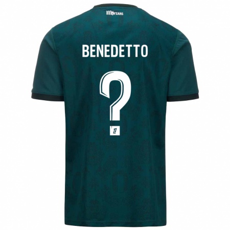 Kandiny Herren Antéo Benedetto #0 Dunkelgrün Auswärtstrikot Trikot 2024/25 T-Shirt