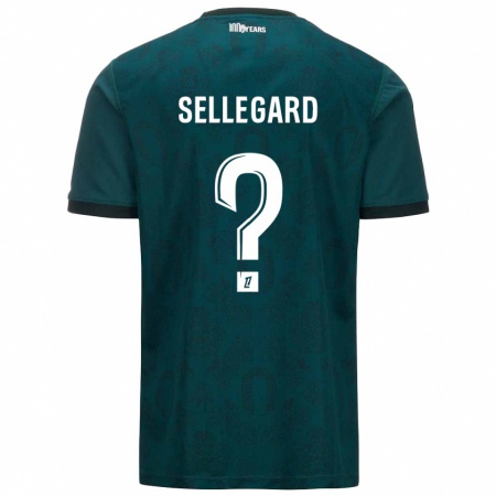 Kandiny Herren Alexander Sellegard #0 Dunkelgrün Auswärtstrikot Trikot 2024/25 T-Shirt