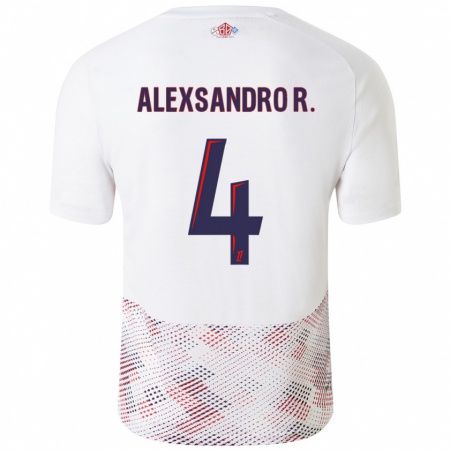 Kandiny Herren Alexsandro #4 Weiß Königsblau Auswärtstrikot Trikot 2024/25 T-Shirt