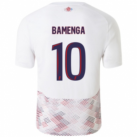 Kandiny Herren Naomie Bamenga #10 Weiß Königsblau Auswärtstrikot Trikot 2024/25 T-Shirt