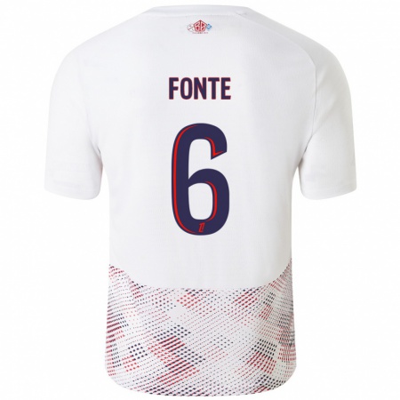 Kandiny Herren Jose Fonte #6 Weiß Königsblau Auswärtstrikot Trikot 2024/25 T-Shirt