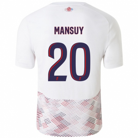 Kandiny Herren Heloise Mansuy #20 Weiß Königsblau Auswärtstrikot Trikot 2024/25 T-Shirt