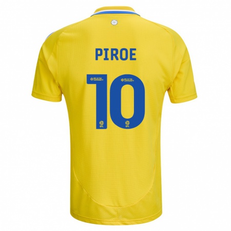 Kandiny Herren Joël Piroe #10 Gelb Blau Auswärtstrikot Trikot 2024/25 T-Shirt