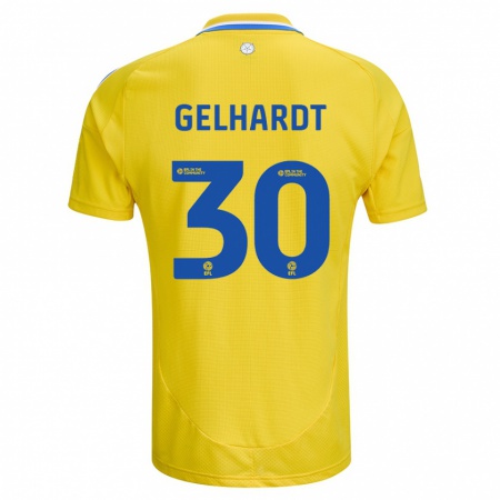 Kandiny Herren Joe Gelhardt #30 Gelb Blau Auswärtstrikot Trikot 2024/25 T-Shirt