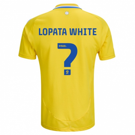 Kandiny Herren Reuben Lopata-White #0 Gelb Blau Auswärtstrikot Trikot 2024/25 T-Shirt